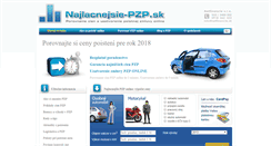 Desktop Screenshot of najlacnejsie-pzp.sk
